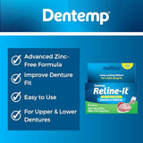 DENTEMP Denture Reline Kit - Advanced Formula Reline It Denture Reliner - Denture Kit to Refit and Tighten Dentures for Both Upper & Lower Denture