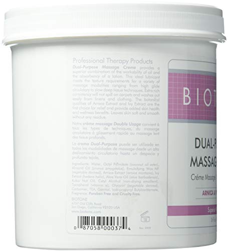 Biotone Dual Purpose Massage Crme, 36 oz.