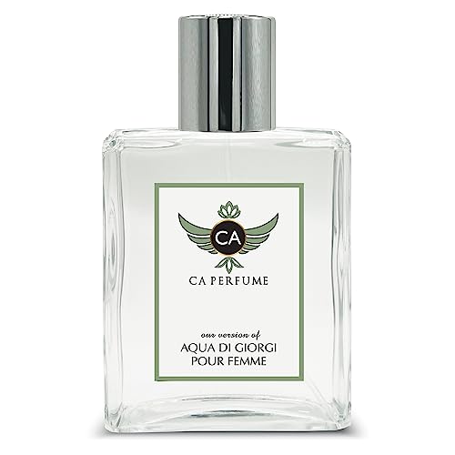 CA Perfume Impression of Aqua Di Giorgi Pour Femme For Women Replica Fragrance Dupes Eau de Parfum Spray Bottle 3.4 Fl Oz/100ml-X1