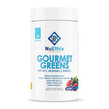 NuEthix Formulations Gourmet Greens Drink Powder Dietary Supplement with Fruit and Vegetable Superfoods and Probiotics, Berry, 30 Servings