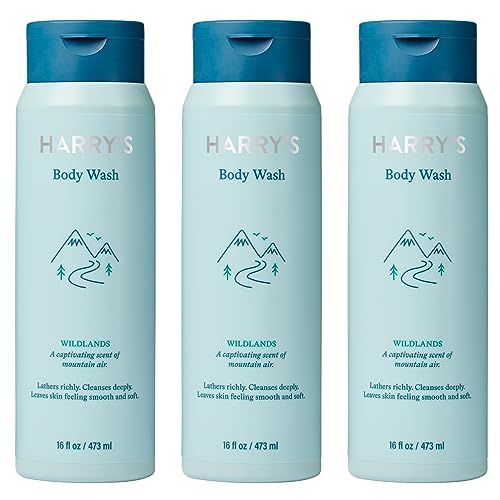 Harry's Men's Body Wash Shower Gel - Wildlands, 16 Fl Oz (Pack of 3)