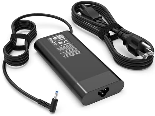 200W Laptop Charger Fit for HP Omen 15 17 Victus Pavilion Gaming Laptop 15 17 Zbook 17 G5 G6 Fury G10 G9 Create G7 Studio G10 G9 TPN-DA10 L00818-850 TPN-LA21 TPN-LA20 Power Supply Adapter