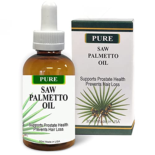 Pure Saw Palmetto Oil Organic Natural 60-90-day Supply Unlike Inefficient Powders Support Prostate Health Sleep Better Reduce Frequent Urination DHT Blocker Stop Hair Loss (1 Fl Oz)