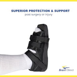 Brace Direct Post Op Recovery Shoe - Adjustable Medical Walking Shoe for Post Surgery or Operation Support, Broken Foot or Toe, Stress Fractures, Bunions, or Hammer Toe for Left or Right Foot