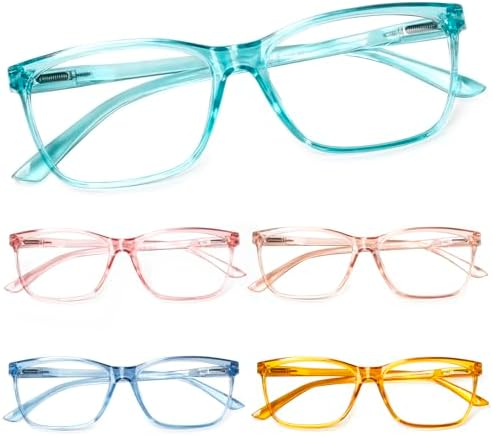 SIGVAN Ladies Reading Glasses Blue Light Blocking Spring Hinge Fashion Pattern Print Eyeglasses for Women