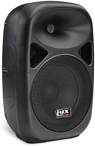 LyxPro SPA-10 10" Inch Portable PA Speaker Powered Active Compact Lightweight Loud Amplifier System with Equalizer, Built-in Bluetooth, SD Card Slot, USB, MP3, XLR, 1/4",3.5mm Input