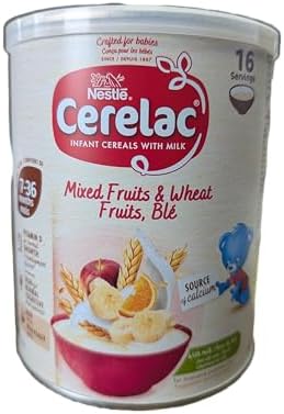 Nestle Cerelac Infant Cereal with Milk from 8 Months Mixed Fruits & Wheat - 14 oz