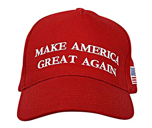 Besti MAGA Hat Make America Great Again Donald Trump Slogan with USA Flag Cap Adjustable Baseball Hat Red