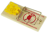 Wooden Snap Mouse Trap Spring Action with Expanded Cheese Shaped Trigger 20 Pack