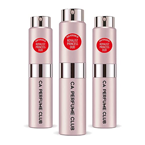 CA Perfume Impression of Royalist Princess Oud For Women Replica Version Fragrance Dupes Concentrated Long Lasting Eau de Parfum Spray Refillable Atomizer Bottle 0.27 Fl Oz-X3