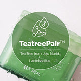 MEDIHEAL Teatree Trouble Facial Toner Pads with Tea Tree & Lactobacillus - Soothing Cotton Pads for Sensitive & Acne Prone Skin - Vegan Face Gauze, 100 Pads