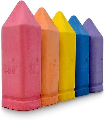 Urban Infant Non-Toxic Sidewalk Chalk for Toddlers and Kids - Washable Outdoor Jumbo Chalk - Rainbow