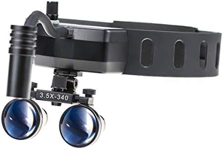 DY-005 Plastic Headband Leather 5W Headlamp with 3.5X420mm Magnifiers Binocular Loupes