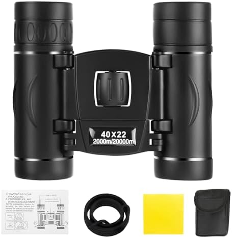 40x22 Small Compact Lightweight Binoculars for Adults Kids Bird Watching Traveling Sightseeing, Mini Pocket Folding Binoculars for Concert Theater Opera