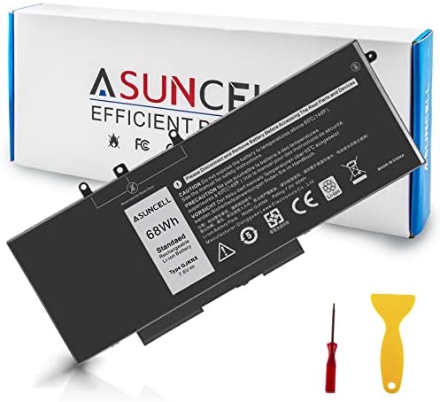 GJKNX 68WH 7.6V Battery Replacement For Dell Latitude 5480 5580 5490 5491 5580 5590 5591 5280 5288 5488 5491 5495 E5480 E5580 E5490 E5590 Precision 3520 3530 Series GD1JP 0GD1JP DY9NT 5YHR4 451-BBZG