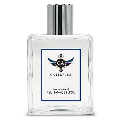 CA Perfume Impression of Mr. Savage Elixir For Men Replica Fragrance Dupes Eau de Parfum Spray Bottle 3.4 Fl Oz/100ml-X1