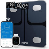 RENPHO Wi-Fi Bluetooth Scale Smart Digital Bathroom Weight BMI Body Fat Scale Tracks 13 Metrics, Wireless Body Composition Analysis & Health Monitor with Lighted LED Display - Elis Aspire