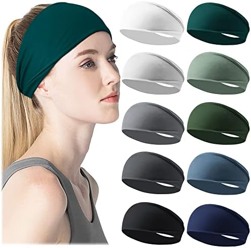Women's Workout Headbands Non Slip Sport Sweatbands Yoga Hairbands for Travel Fitness Athletic Elastic Moisture Wicking for Girls