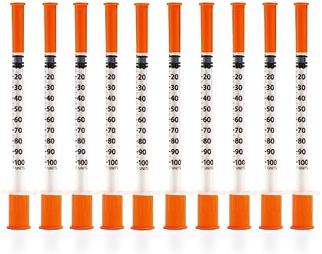 1ML Syring with 27Ga 1/2 (Sterile Disposable Injection Needl with Cap for Animal, Pet, Poultry and Industrial laboratory Accessories (1ML Syring with 27G 1/2 needl Individual Packaging