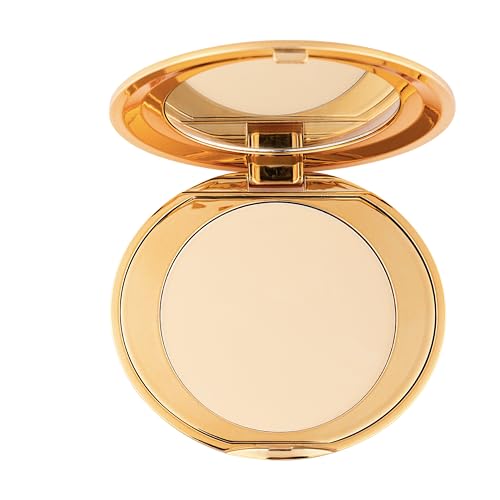 MCoBeauty Miracle Flawless Pressed Powder, Fair Shade, Oil-Control, Soft-Focus Finish with Hydrating Rose Flower Extract & Sweet Almond Oil, Vegan, Cruelty Free Cosmetics