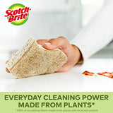 Scotch-Brite Greener Clean Non-Scratch Scrub Sponges, For Washing Dishes and Cleaning Kitchen, 12 Scrub Sponges