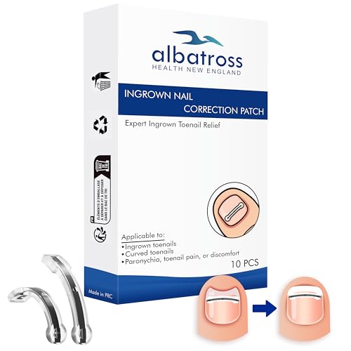 Ingrown Toenail Removal Kit, Toenail Straightener and Brace for Curved or Ingrown Nails, At-Home Ingrown Nail Treatment Kit for Quick Pain Relief and Nail Correction