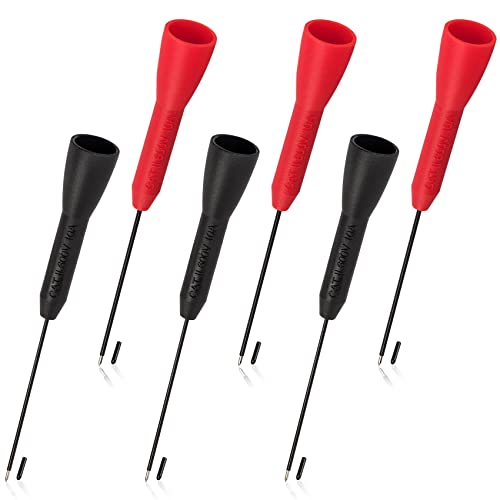 ANCIRS 6 Pack 2mm Needle Test Probes, 600V/10A Non-Destructive Multimeter Test for Fluke Leads tl71 tl75