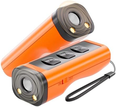 2 Pack Dog Bark Deterrent Devices，Barks no More Dog Training Device(Own Or Neighbour'S Dog), Long Range Ultrasonic 50ft, Alternative to Painful Dog Training Collars and Bark Collars,