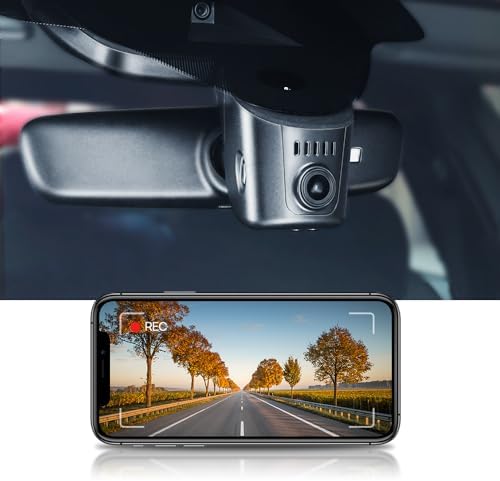 Fitcamx 4K Dash Cam Adapts for Audi 2019-2024 A4 A6 Allroad A3 A5 Q5 S4 S6 Q7 A8 Q8 S8 TT A7 S5 Q3 e-tron (Model A), Car Video Recorder, 2160P UHD Video, OEM Look, WiFi & APP, Parking Mode, 64GB Card