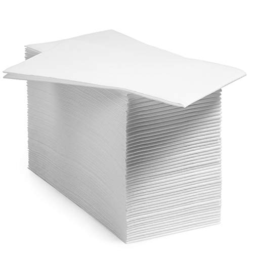 BloominGoods Disposable Bathroom Napkins | Single-Use Linen-Feel Guest Towels | Cloth-Like Hand Tissue Paper, White (EXTRA LIGHT - Pack of 1200)