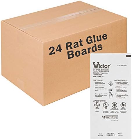 Victor M319 Professional Glue Boards for Insect and Rodent monitoring - 24 Glue Boards