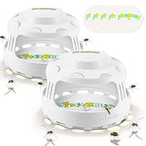 Phosooy 2 Pack Mosquito Trap, 4-in-1 Electric Pest Trap with 10 Sticky Board Refills, Night Light Dome Flea Trap Killer Works on Fleas, Moths, Mosquitoes for Indoor Use