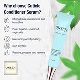 Onsen Secret Cuticle Cream + Double Sided Nail File 120/180 Grit, Cuticle Oil - Japanese Natural Healing Minerals Nail Care Serum. Sooth, Repair, & Strengthen Cuticles & Nails, Non-Greasy – 30ml