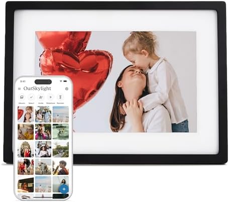 Skylight Frame – WiFi Digital Picture Frame Customer Support, Touch Screen Digital Photo Frame with Easy Setup, Photo Gifts for Parents and Grandparents - 10 Inch Black