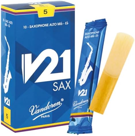 Vandoren SR815 Alto Saxophone V21 Reeds Strength 5; Box of 10