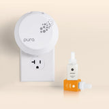 Capri Blue Pumpkin Dulce Pura Smart Home Plug-in Diffuser Kit - 1 Pura V3 Aromatherapy Diffuser + 1 Capri Blue Volcano and 1 Pumpkin Dulce Pura Fragrance Refill Vials - Fragrance Diffusers for Home