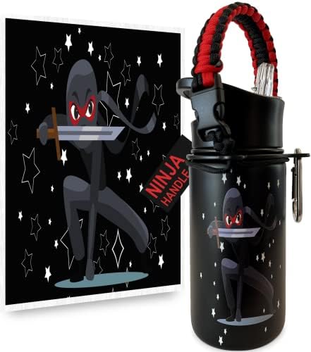 Ninja Kid Water Bottle, 14 OZ, Leak Proof, 36 Hours Cold, Dishwasher Safe Lid, Wide Mouth Double Wall Vacuum Insulated Stainless Steel Water Bottle For School, Straw, Kids Bottle for Boys And Girls