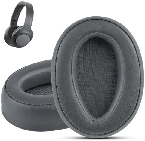 Krone Kalpasmos Replacement Earpads for Sony WH-H900N h.Ear on 2 & Sony MDR-100ABN Headphones, Sony Headphone Cushions Compatible with Sony 900N, Sony WH H900N earpads with Soft Foam Leather(Grey)