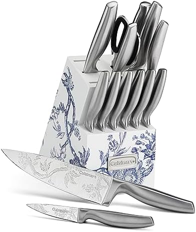 Cuisinart 15pc Caskata Collection™ Stainless Steel Hollow Handle Cutlery Block Set, C77SS-15PKCA