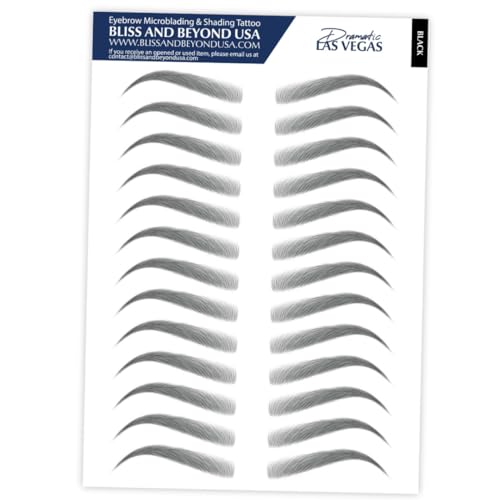 | Microblading & Shading Tattoo | A combination of hair stoke and powdered brows | Non-toxic | Vegan friendly (Dramatic Las Vegas, Black)