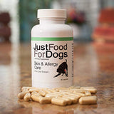 JustFoodForDogs Dog Allergy Supplement for Immune System Support, Skin & Allergy Care - 60 Count