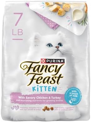 Fancy Feast Purina Kitten with Savory Chicken and Turkey Kitten Dry Food - 7 lb. Bag
