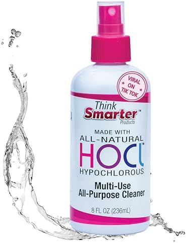 HOCL All-Purpose Cleaner with Hypochlorous Acid, All-Natural Surface Cleaner, & Skin Hydrator 8fl oz Clear Spray