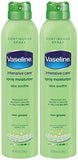 Vaseline Intensive Care Spray Moisturizer, Aloe Soothe Spray Lotion Moisturizer for Dry Skin with Micro-Droplets of Vaseline Lotion (Pack of 2, 6.5 Oz Ea)