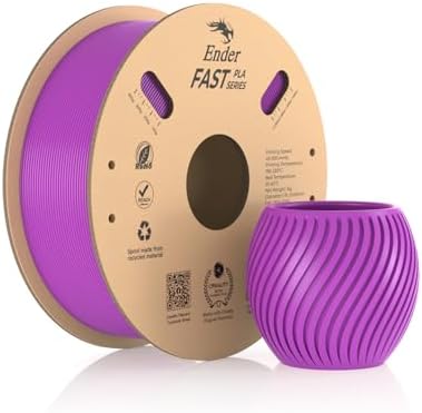 Creality Official Ender Fast PLA Filament, 1.75mm 3D Printer Filament Support 300mm/s Fast Printing, High fluidity, Dimensional Accuracy +/- 0.02mm, Fit Most FDM 3D Printers (Purple 1-Pack)