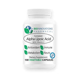 BioInnovations European Alipure® Alpha Lipoic Acid+ (thioctic Acid) 300mg + Vitamin C 100mg Antioxidant, Oxidative Stress, Immune, Metabolism, Cardiovascular, Nerve & Eye Support Vegan 100 Capsules