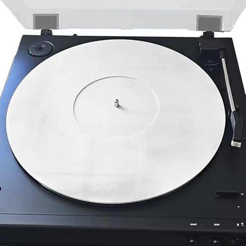 White Acrylic Turntable Mat,11.75” Platter Slipmat for 12" Vinyl Record Players, Antistatic, Noise-Reducing Design for Enhanced Sound Quality and Tighter Bass, Turntable mat for Vinyl Records