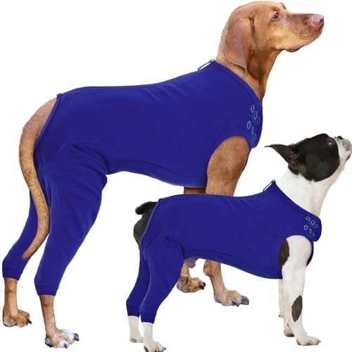Nanaki Dog Wound Care Shirt,Dog Leg Sleeve To Stop Licking Rear Leg And Abdomen,Dog Surgery Suit Female Spay,Dog Onesie For Surgery Female Male,Dog Surgical Recovery Suit Female Dog Wound Heal Clothes