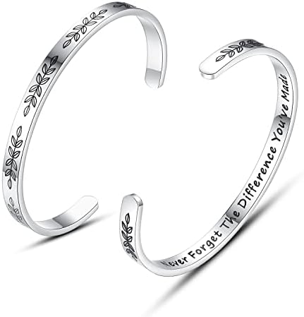 TONY & SANDY Cuff Bracelets for Women Teen Girls Best Friend Sister Mom Daughter Granddaughter Cousin Personalized Birthday Mother's Day Christmas Easter Gifts for Teens Girls Women Jewelry