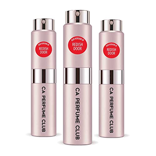 CA Perfume Impression of E. Arden Redish Door For Women Replica Version Fragrance Dupes Concentrated Long Lasting Eau de Parfum Spray Refillable Atomizer Bottle 0.27 Fl Oz-X3